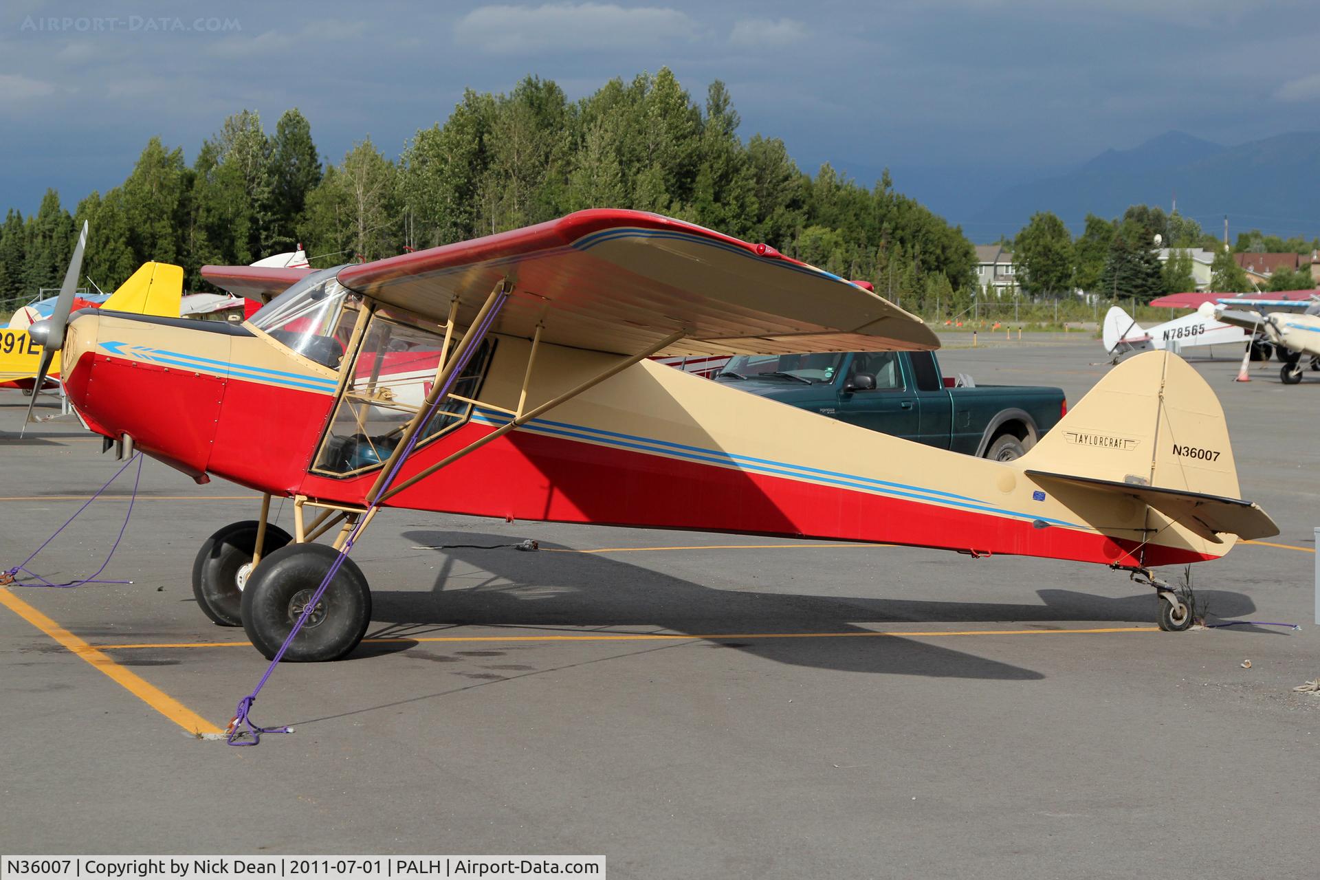 N36007, 1941 Taylorcraft BC12-65 C/N 2972, PALH/LHD