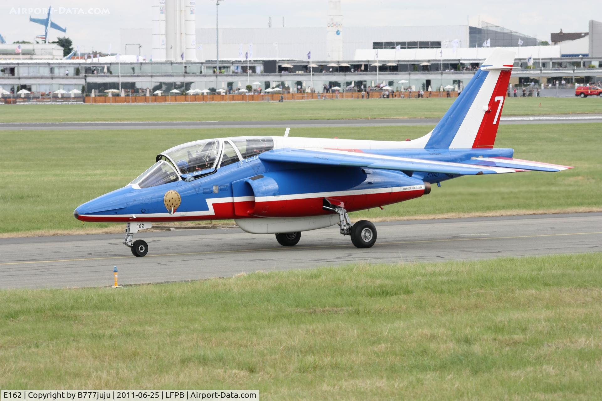 E162, Dassault-Dornier Alpha Jet E C/N E162, on display at SIAE 2011, n°7 of PAF 2011