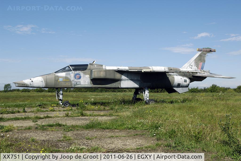 XX751, 1974 Sepecat Jaguar GR.1 C/N S.48, one of two Jaguars used as instructional airframe at Syerston.