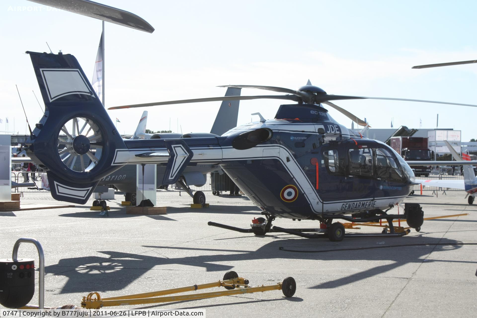 0747, 2009 Eurocopter EC-135T-2 C/N 0747, on display at SIAE 2011