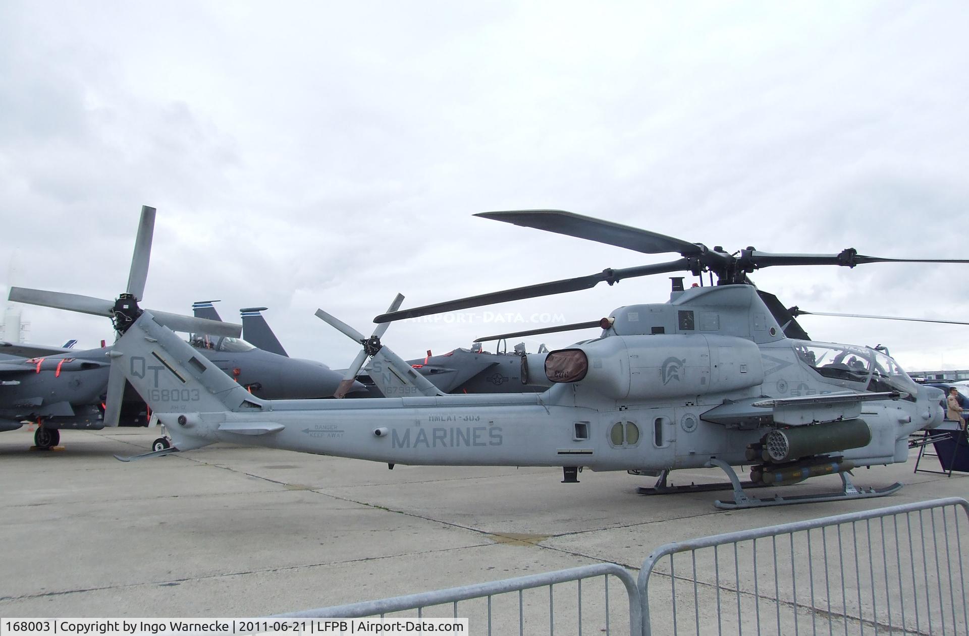 168003, Bell AH-1Z Viper C/N 59015, Bell AH-1Z Viper of the USMC at the Aerosalon 2011, Paris