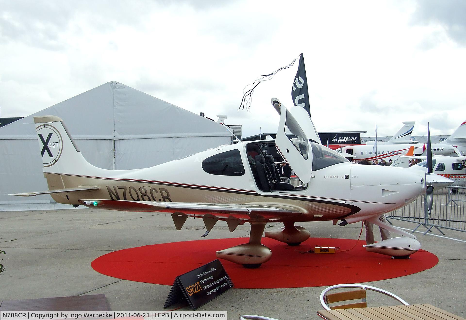 N708CR, Cirrus SR22T C/N 0002, Cirrus SR22T at the Aerosalon 2011, Paris