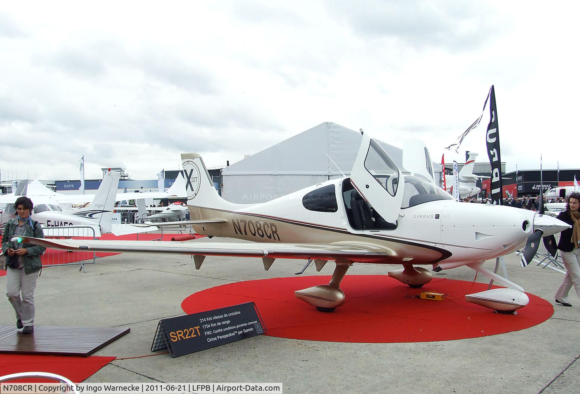 N708CR, Cirrus SR22T C/N 0002, Cirrus SR22T at the Aerosalon 2011, Paris