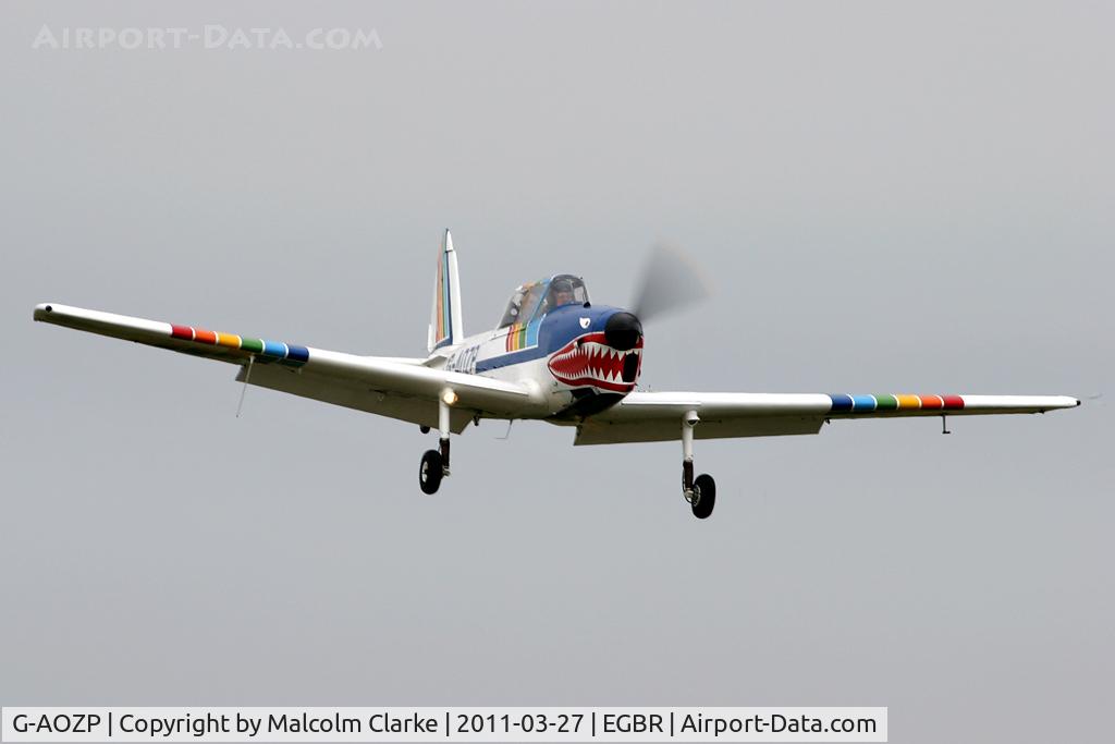 G-AOZP, 1950 De Havilland DHC-1 Chipmunk 22A C/N C1/0183, De havilland DHC-1 Chipmunk 22 at Breighton Airfield in March 2011.