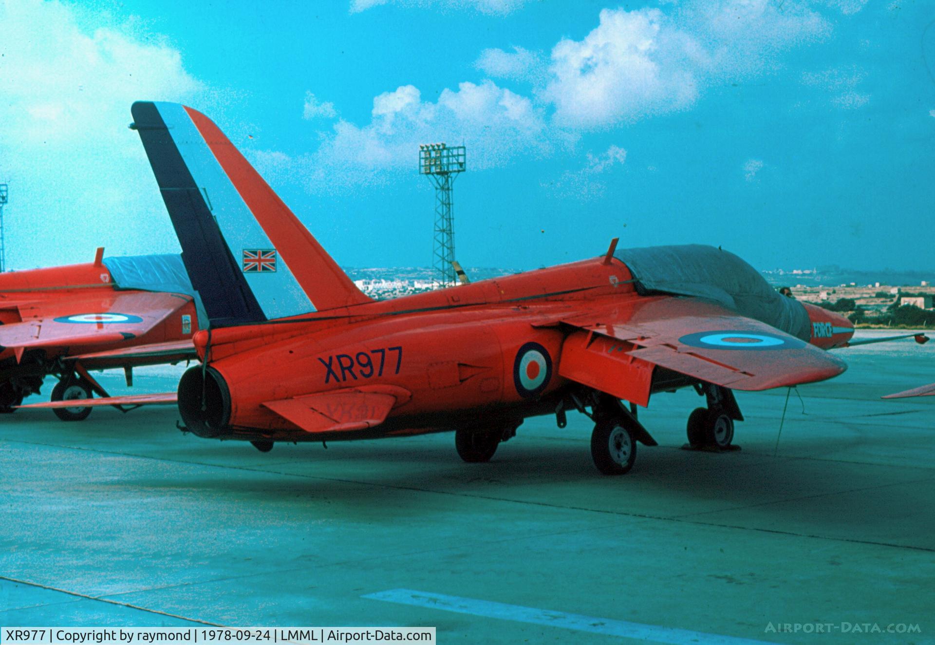 XR977, 1964 Hawker Siddeley Gnat T.1 C/N FL574, Gnat XR977 Red Arrows RAF