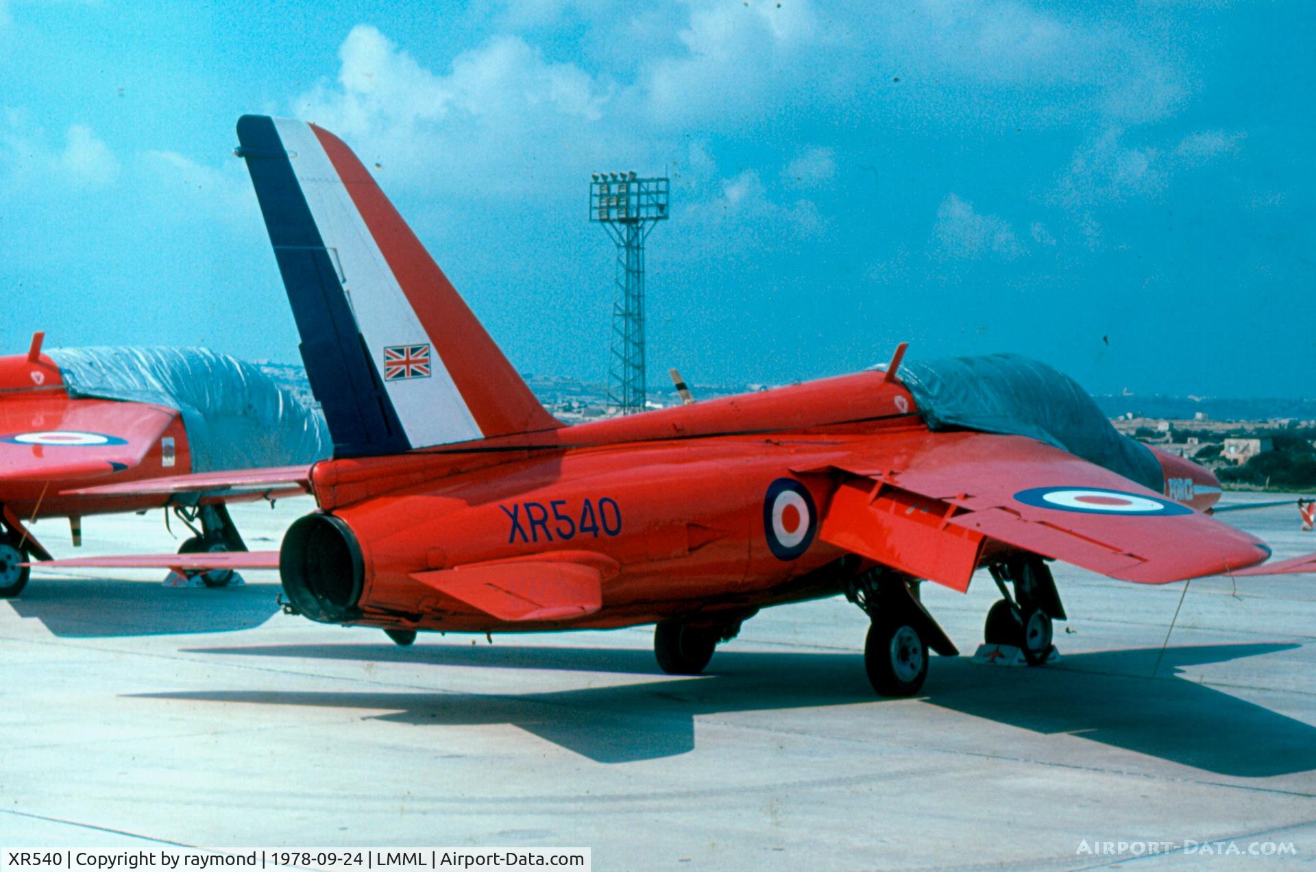 XR540, 1963 Hawker Siddeley Gnat T.1 C/N FL551, Gnat XR540 Red Arrows RAF