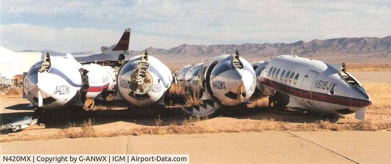N420MX, 1983 British Aerospace BAe Jetstream 3101 C/N 617, Scrapped fuselage. Kingman AZ 2002