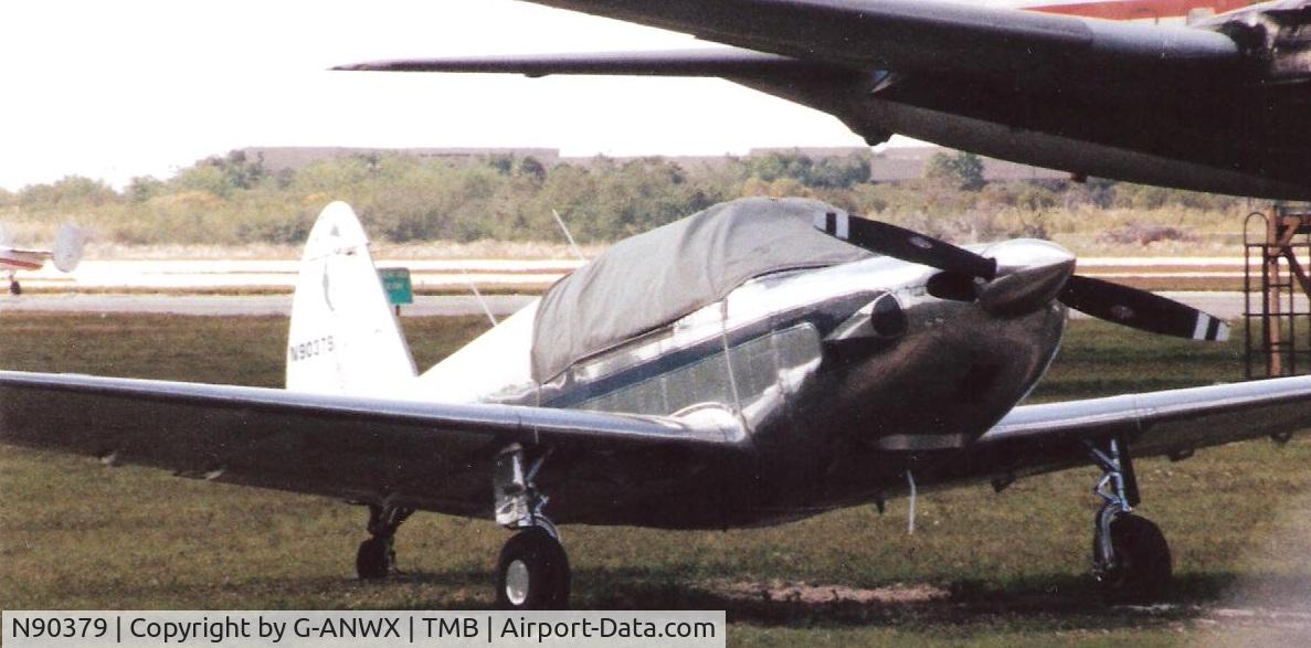 N90379, 1946 Globe GC-1B Swift C/N 393, Globe Swift at Tamiami FL. 1991