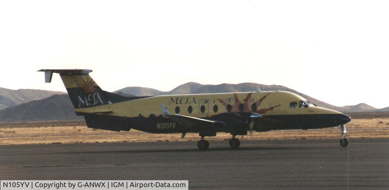 N105YV, 1994 Beech 1900D C/N UE-105, Mesa Airlines. At Kingman AZ 2002.