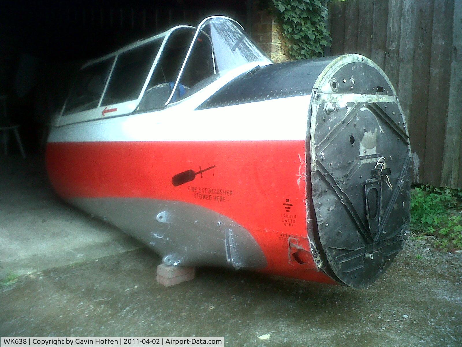 WK638, 1952 De Havilland DHC-1 Chipmunk T.10 C/N C1/0653, Cockpit section before being reunited with original rear fuselage