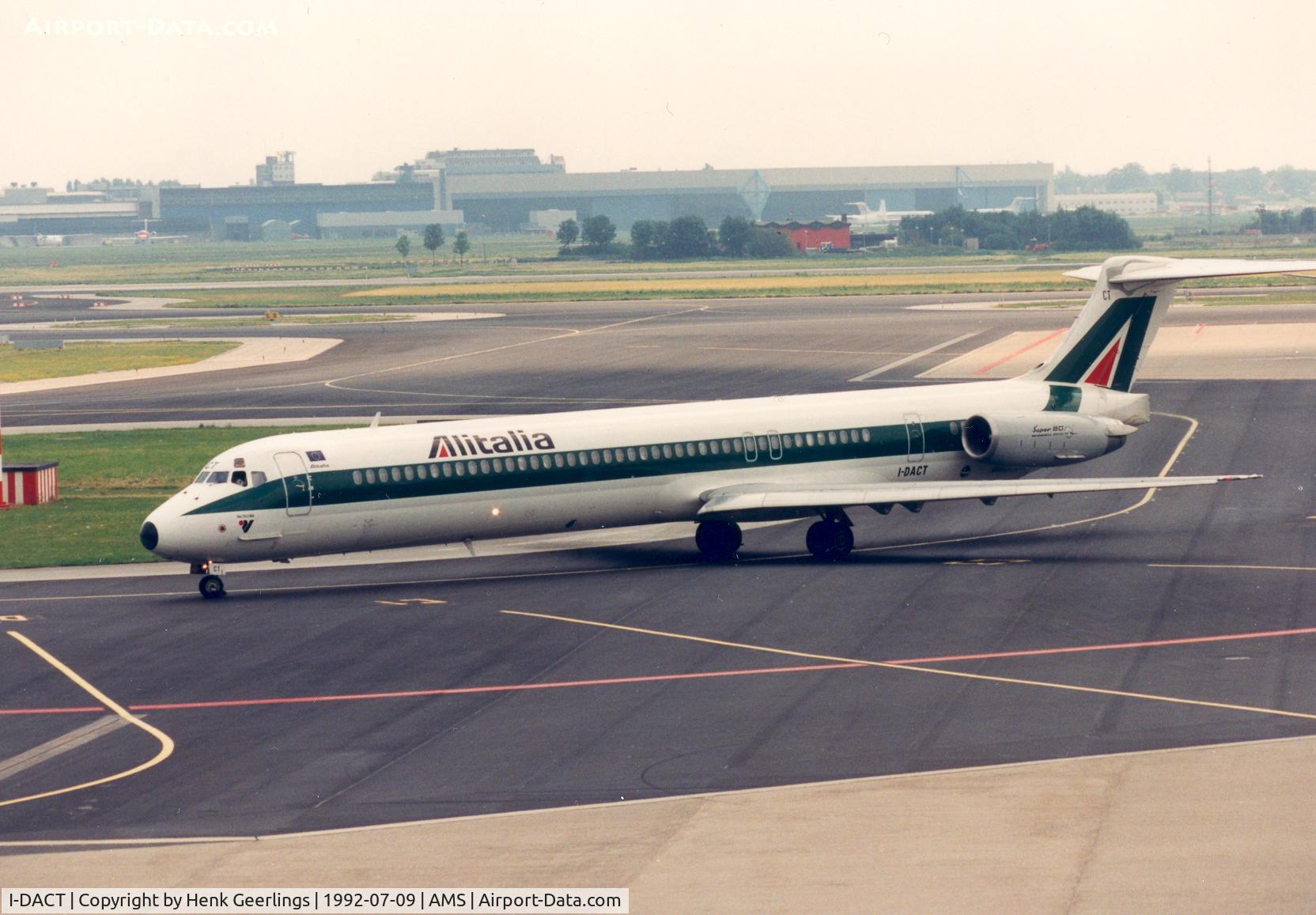 I-DACT, 1991 McDonnell Douglas MD-82 (DC-9-82) C/N 53054/1856, Alitalia