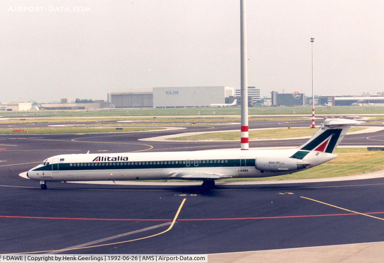I-DAWE, 1983 McDonnell Douglas MD-82 (DC-9-82) C/N 49193/1127, Alitalia