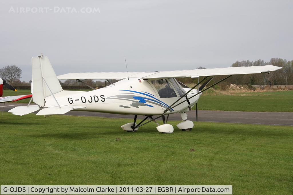 G-OJDS, 2004 Comco Ikarus C42 Cyclone FB80 C/N 0411-6633, Ikarus C42 FB80 at Breighton Airfield in March 2011.