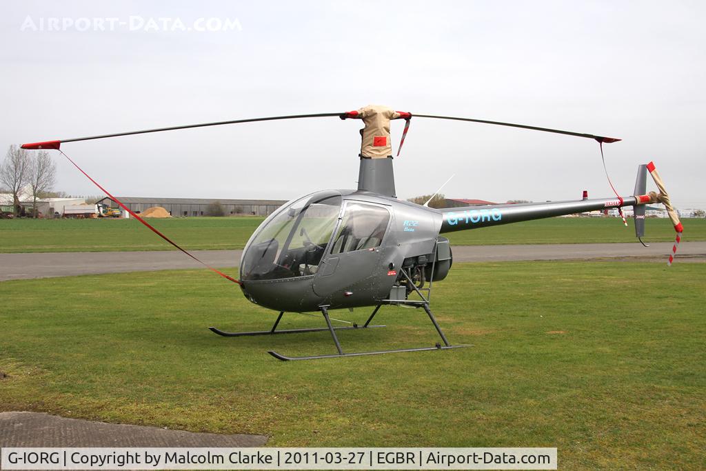 G-IORG, 1991 Robinson R22 Beta C/N 1679, Robinson R22 at Breighton Airfield in March 2011.