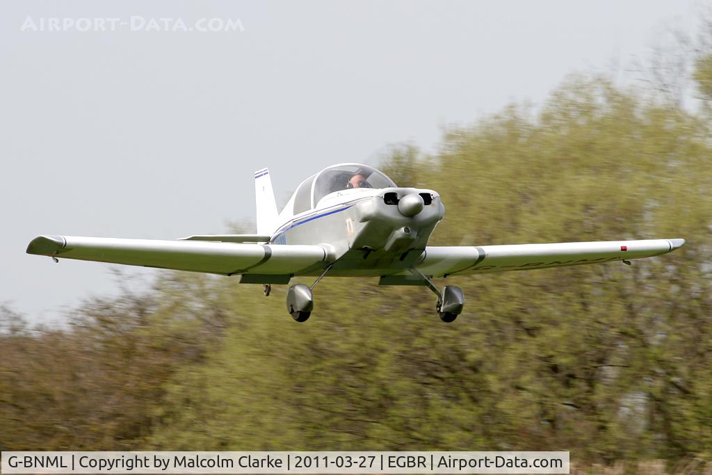 G-BNML, 1996 Rand KR-2 C/N PFA 129-11240, Rand KR-2 at Breighton Airfield in March 2011.