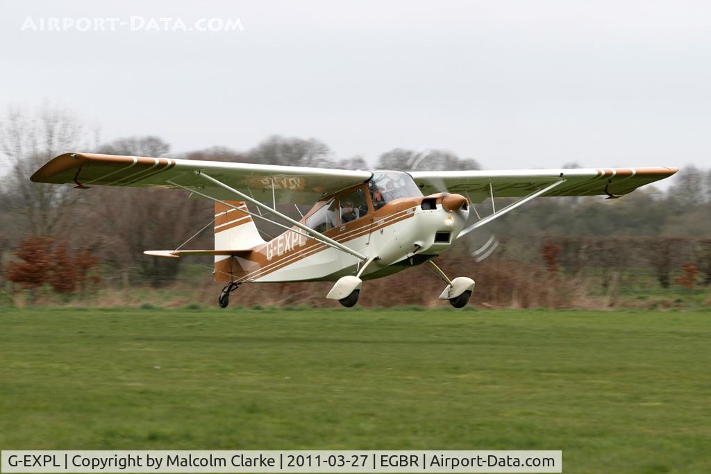G-EXPL, 1996 Champion 7GCBC Explorer C/N 1220-96, Champion 7GCBC Citabria at Breighton Airfield in March 2011.