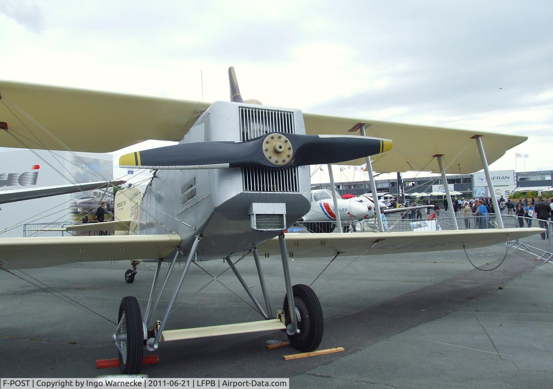 F-POST, Breguet 14P Replica C/N 150AB, Breguet Br. XIV P replica at the Aerosalon 2011, Paris