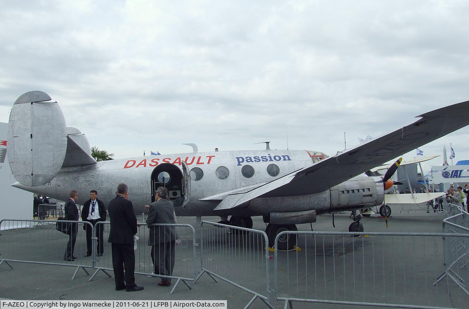 F-AZEO, Dassault MD-312 Flamant C/N 210, Dassault MD.312 Flamant at the Aerosalon 2011, Paris