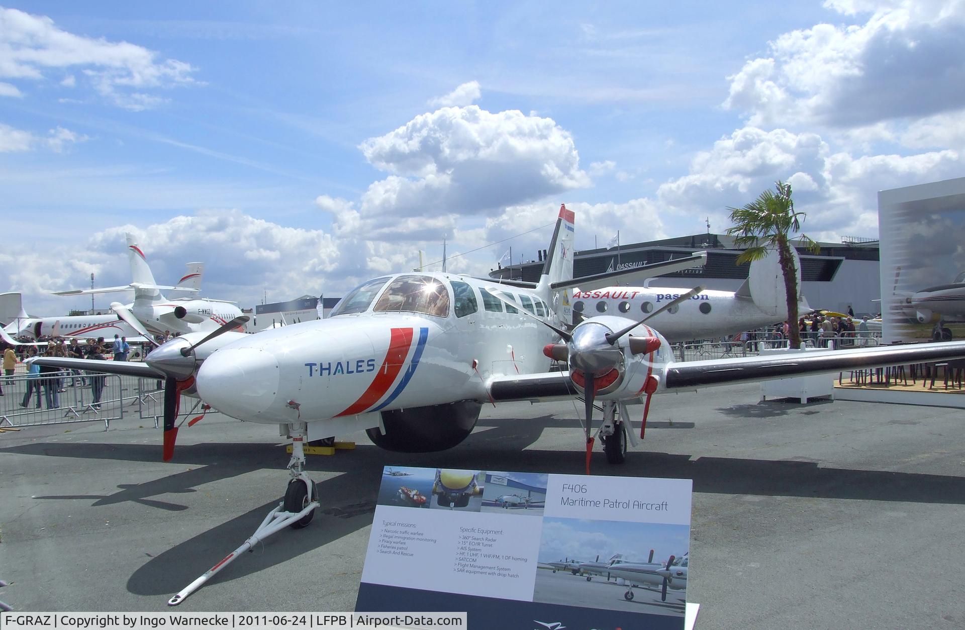F-GRAZ, 1986 Reims F406 Vigilant C/N F406-0013, Reims / Cessna F406 Maritime Patrol Aircraft at the Aerosalon 2011, Paris