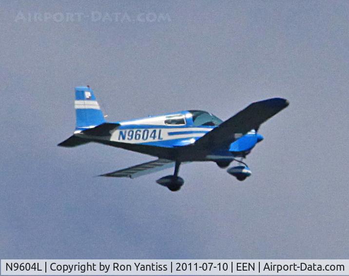 N9604L, 1973 Grumman American AA-1B Trainer C/N AA1B-0104, Departing Keene, NH