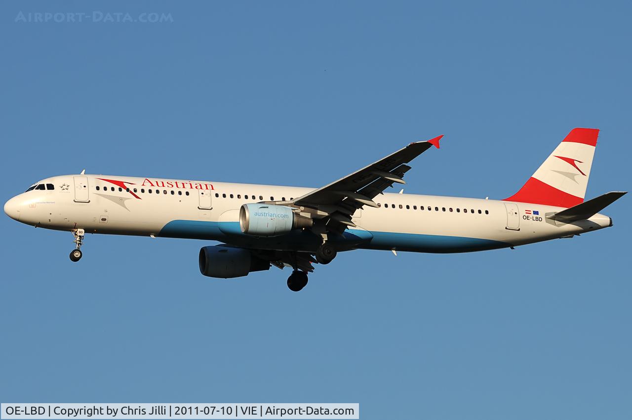 OE-LBD, 1998 Airbus A321-211 C/N 920, Austrian Airlines