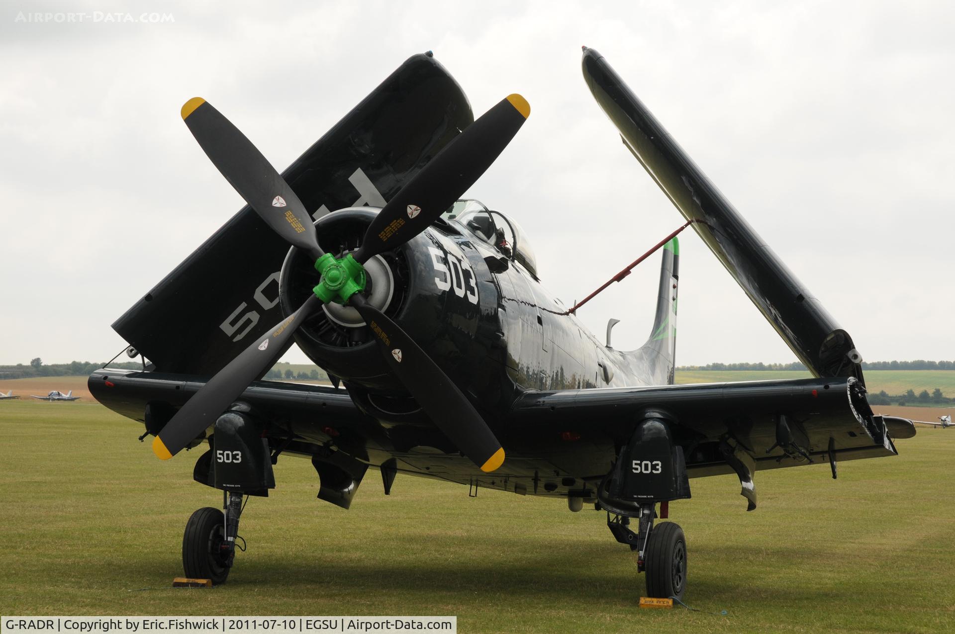 G-RADR, 1948 Douglas A-1D Skyraider (AD-4NA) C/N 7722, 3. 126922 in new colour scheme at another excellent Flying Legends Air Show (July 2011)