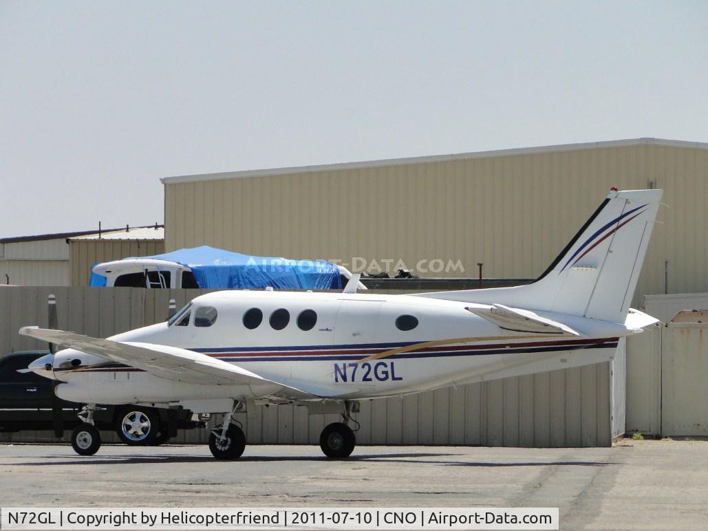 N72GL, 1990 Beech C90A King Air C/N LJ1261, Parked in the area of the paint shop