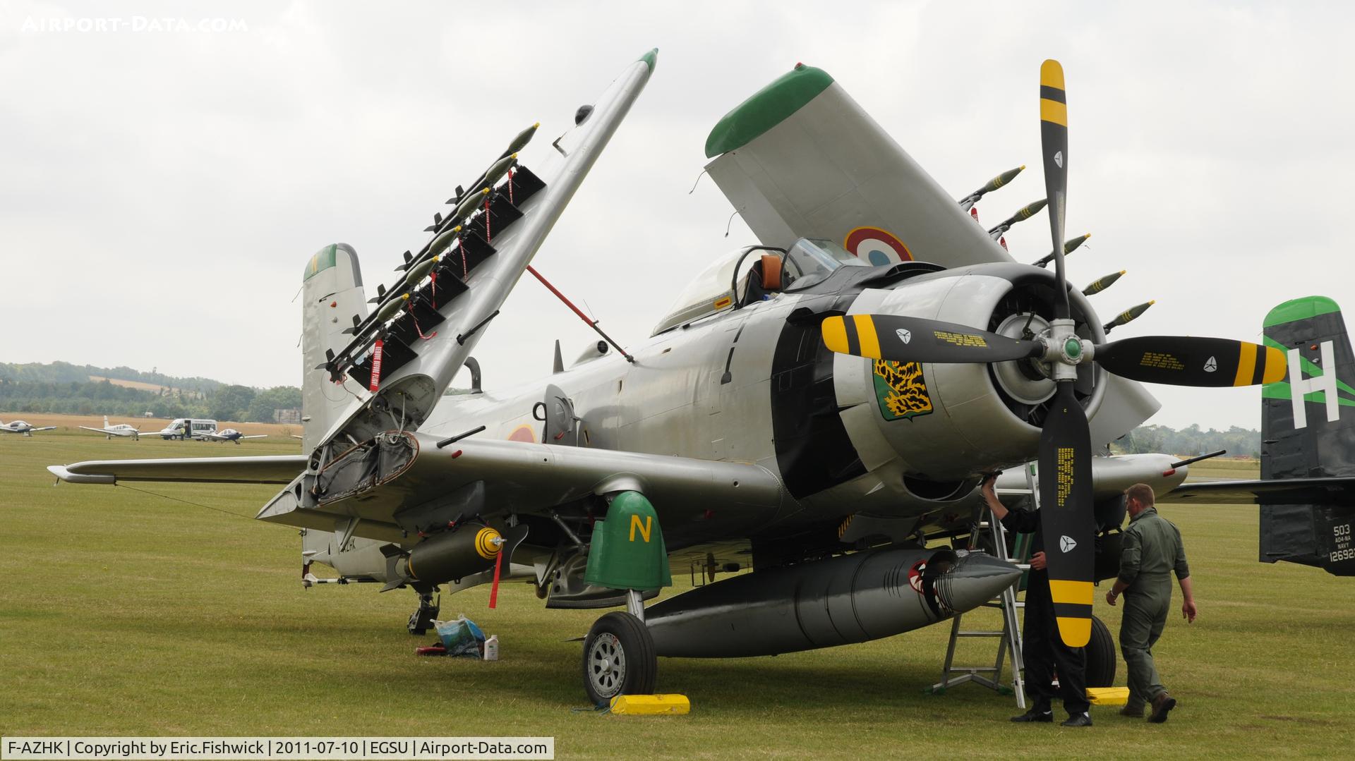 F-AZHK, Douglas AD-4N Skyraider C/N 7802, F-AZHK at another excellent Flying Legends Air Show (July 2011)