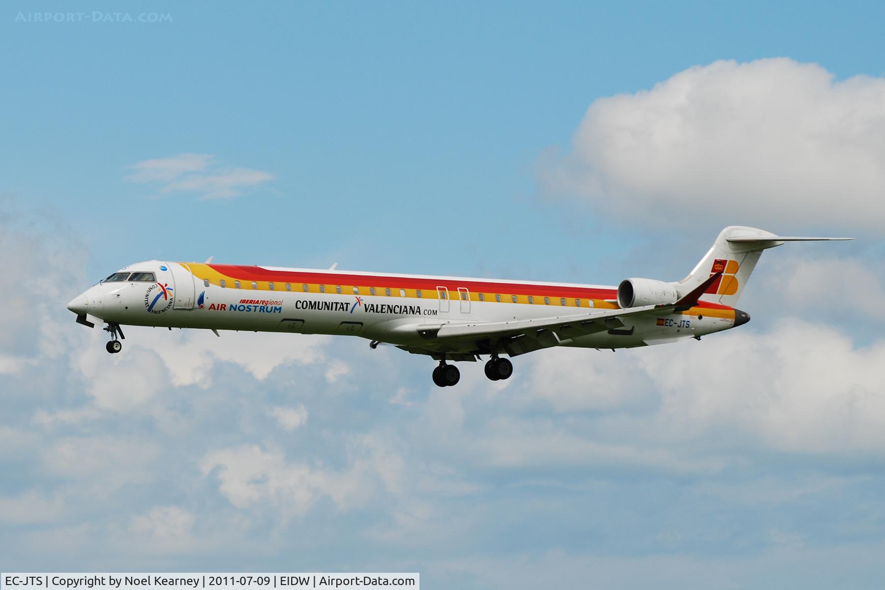 EC-JTS, 2006 Bombardier CRJ-900 (CL-600-2D24) C/N 15071, Landing Rwy 28 at EIDW