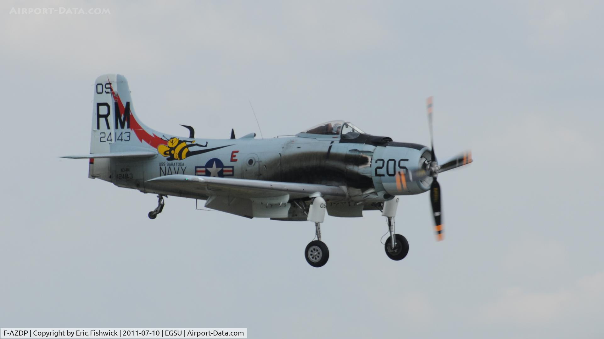 F-AZDP, Douglas AD-4N Skyraider C/N 7449, F-AZDP at another excellent Flying Legends Air Show (July 2011)