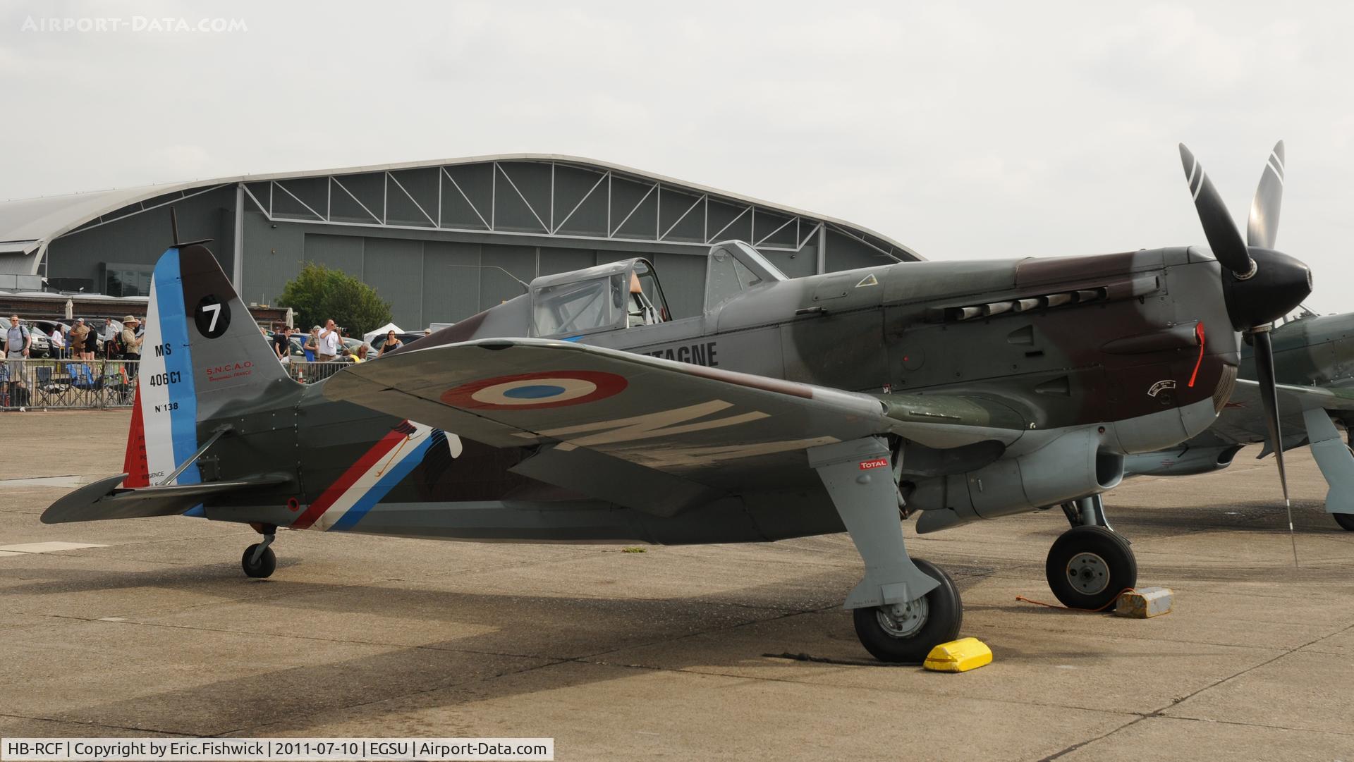 HB-RCF, 1942 Morane-Saulnier D-3801 (MS-412) C/N 194, D-3801 at another excellent Flying Legends Air Show (July 2011)