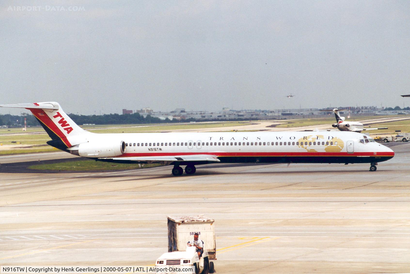 N916TW, 1984 McDonnell Douglas MD-82 (DC-9-82) C/N 49187, Trans World - TWA