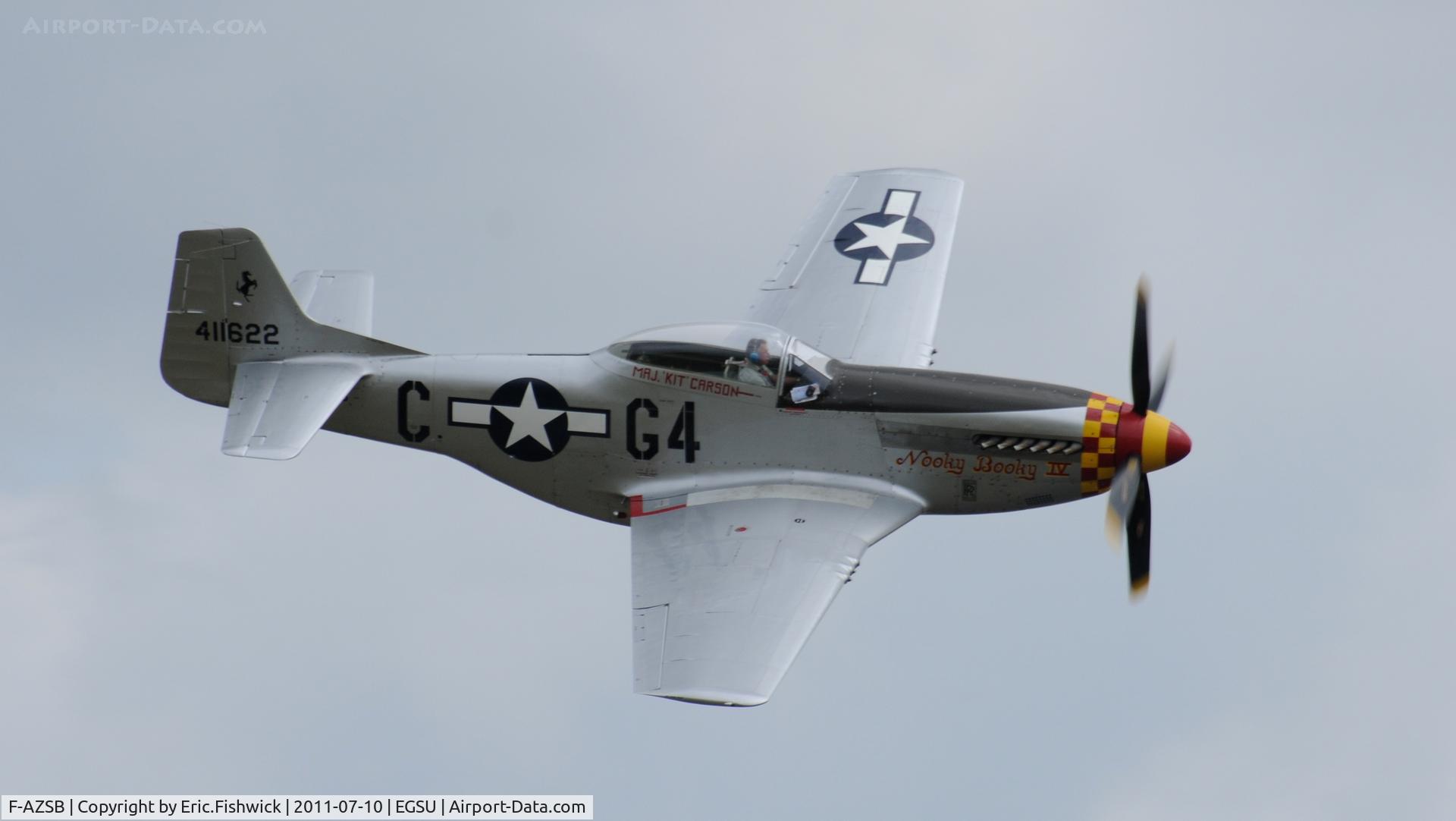 F-AZSB, 1944 North American P-51D Mustang C/N 122-40967, 42. F-AZSB at another excellent Flying Legends Air Show (July 2011)