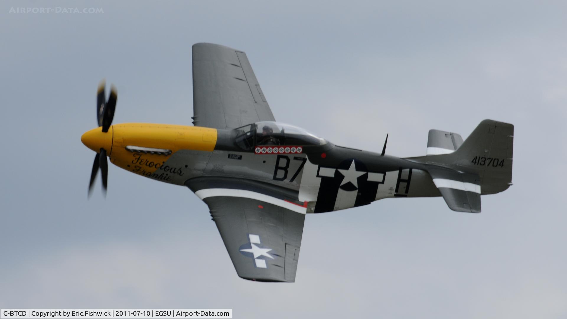 G-BTCD, 1944 North American P-51D Mustang C/N 122-39608, 41. G-BTCD at another excellent Flying Legends Air Show (July 2011)