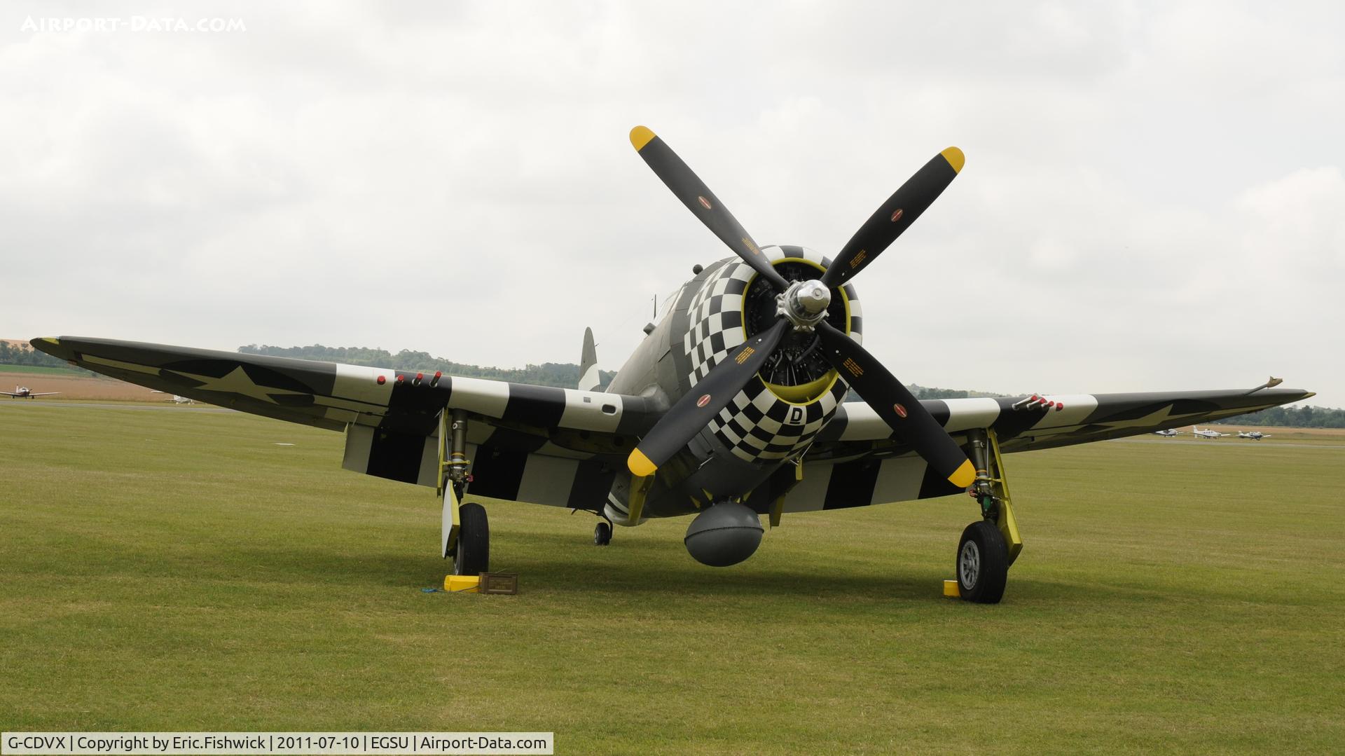 G-CDVX, 1942 Curtiss P-47G Thunderbolt C/N 21953, 3. G-CDVX (225068) at another excellent Flying Legends Air Show (July 2011)