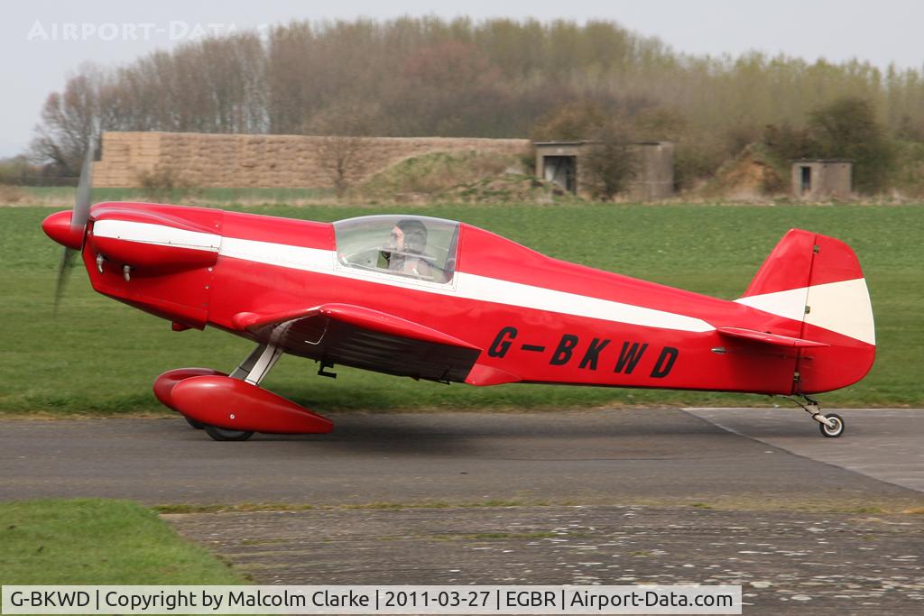 G-BKWD, 1996 Taylor JT-2 Titch C/N PFA 060-10232, Taylor JT-2 Titch at Breighton Airfield in March 2011.