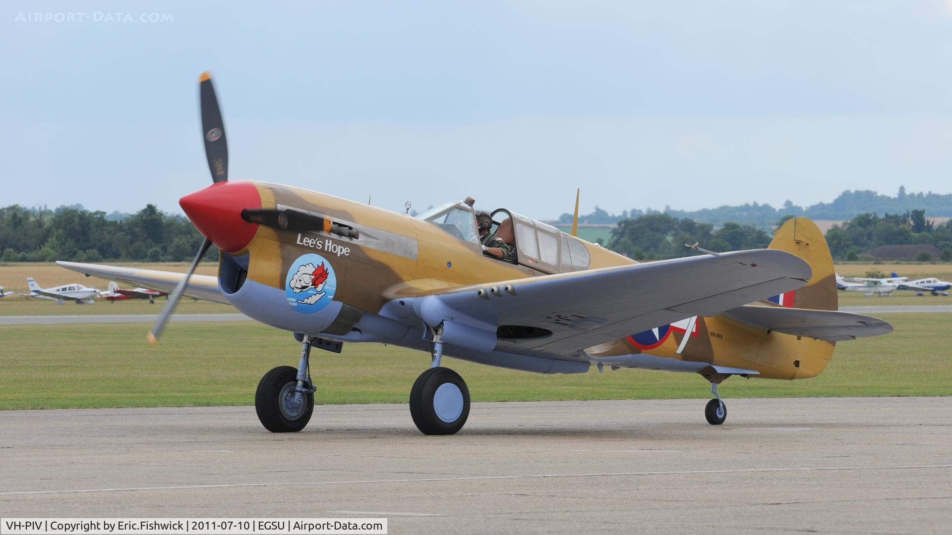VH-PIV, 1942 Curtiss P-40F Warhawk C/N 19503, 3. VH-PIV at another excellent Flying Legends Air Show (July 2011)