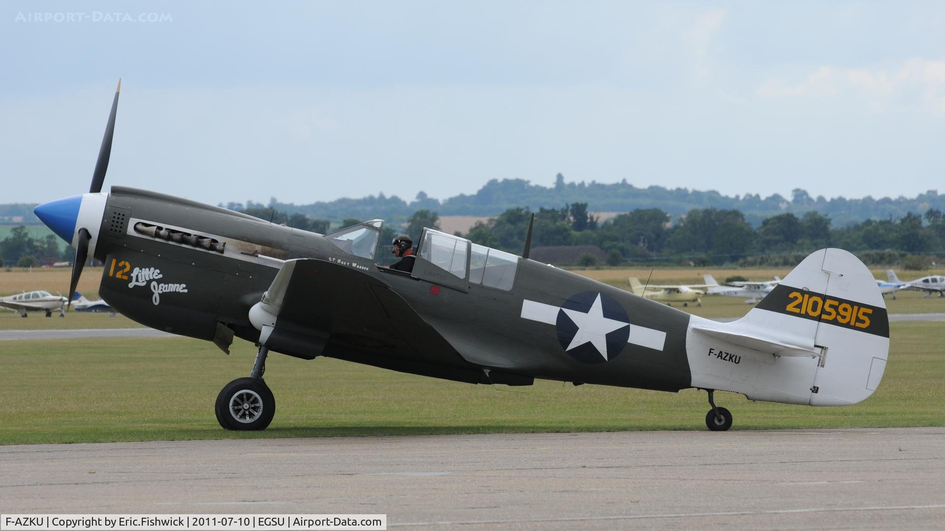 F-AZKU, 1942 Curtiss P-40N Warhawk C/N 29677, F-AZKU at another excellent Flying Legends Air Show (July 2011)