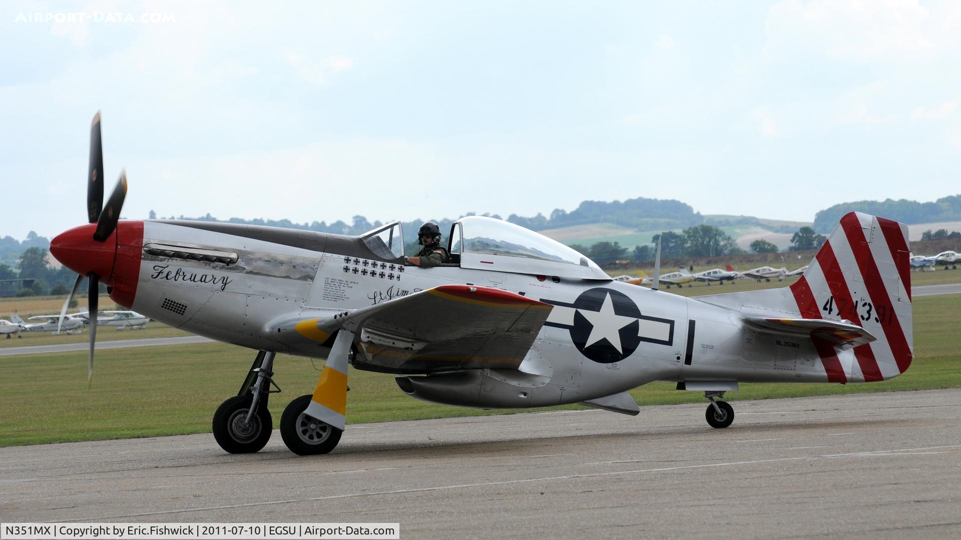 N351MX, 1944 North American P-51D Mustang C/N 122-40931 (44-74391), 1. NL351MX at another excellent Flying Legends Air Show (July 2011)