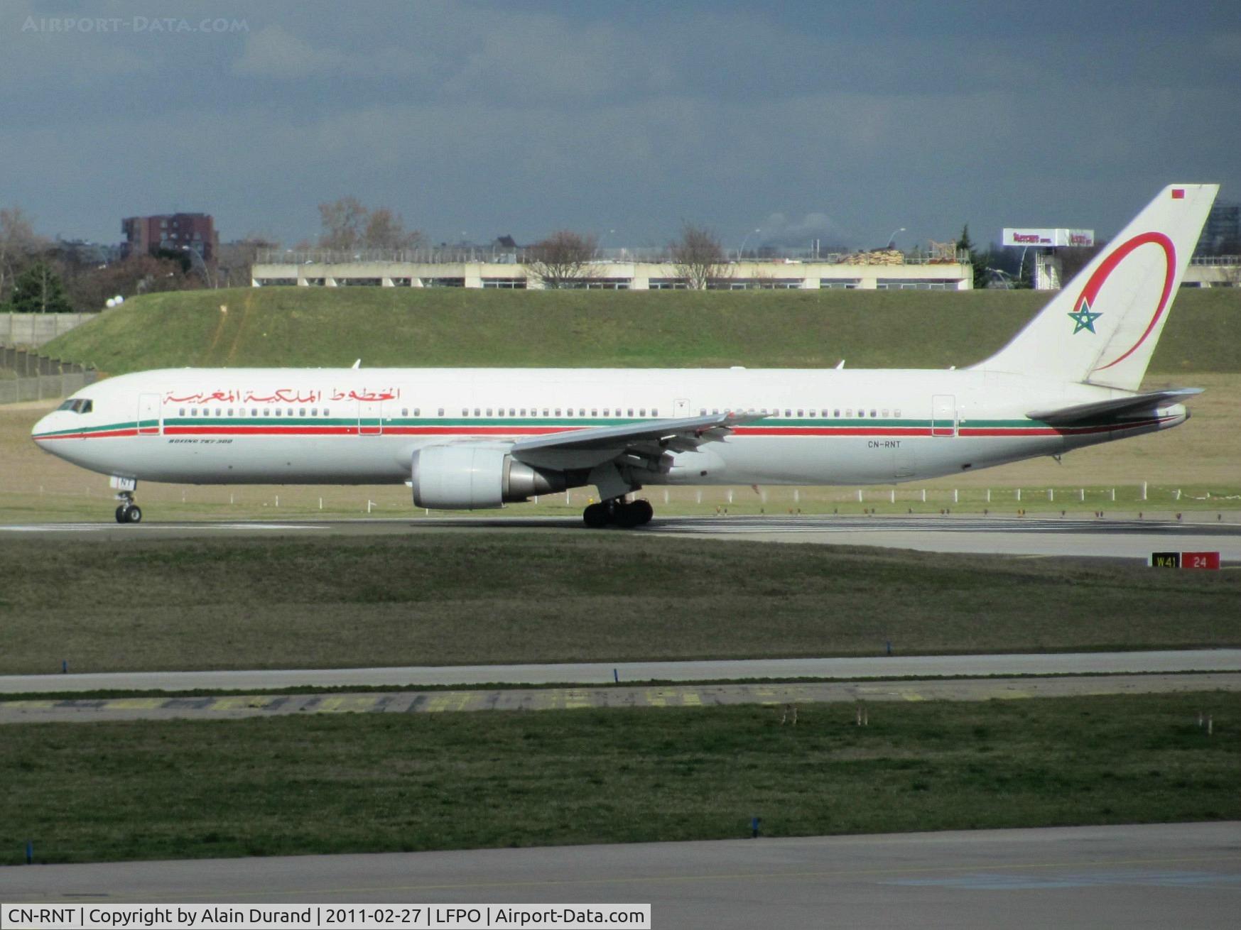 CN-RNT, 2002 Boeing 767-36N/ER C/N 30843, c/n 867. Seconds from initiating the t/o roll on runway 24/06. The five 767-300s are mostly operated on routes linking Casablanca with Jiddah, Ryadh, Yaoundé, Kinshasa, Brazzaville, New York/JFK and Montréal, but when loads rerquires something larger than