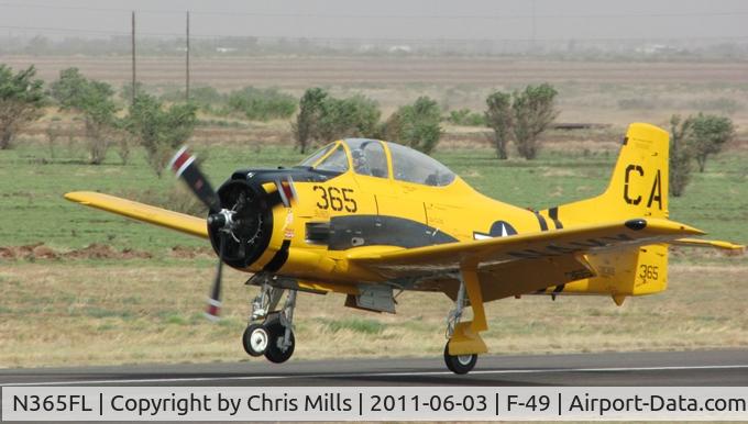 N365FL, North American T-28B C/N 138365, After restoration and paint.