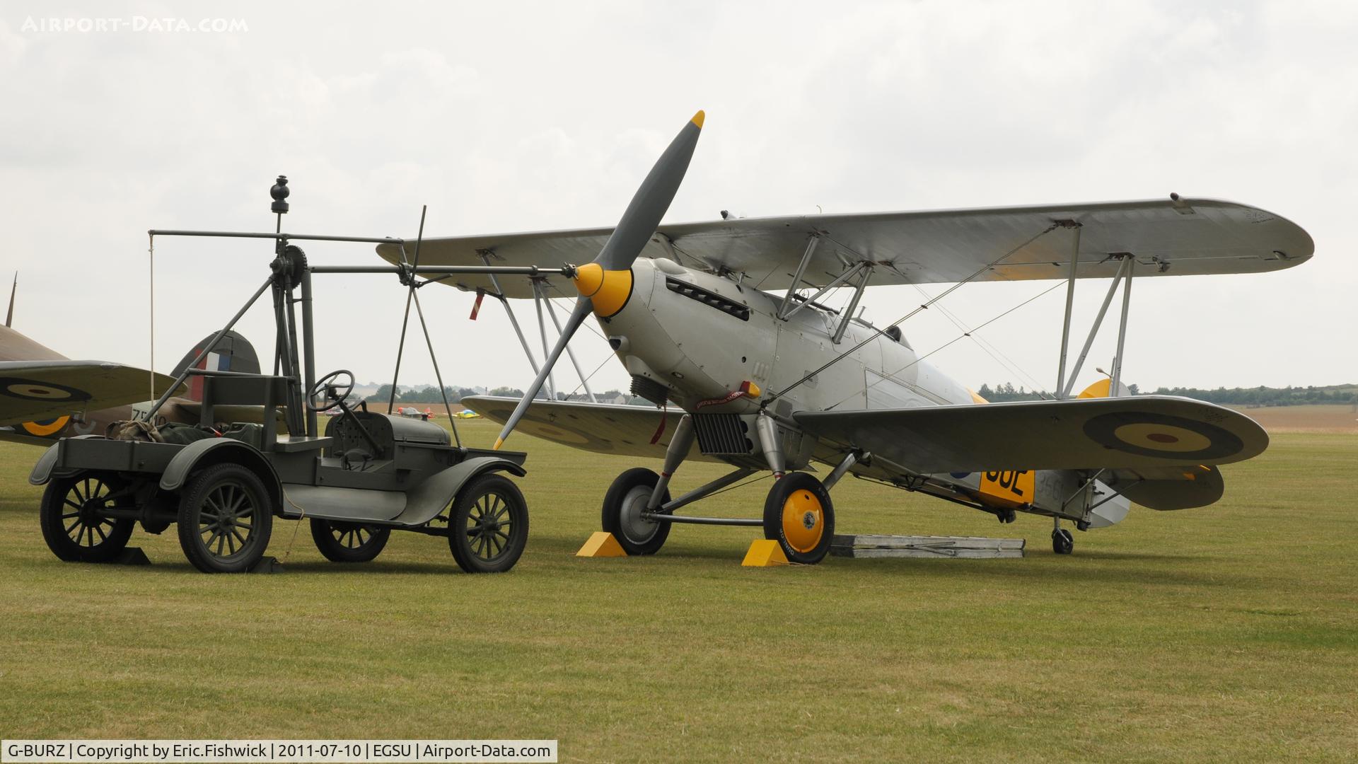G-BURZ, 1934 Hawker Nimrod II C/N 41H-59890, 3. K3661 with Huckstarter at Flying Legends Air Show, July 2011