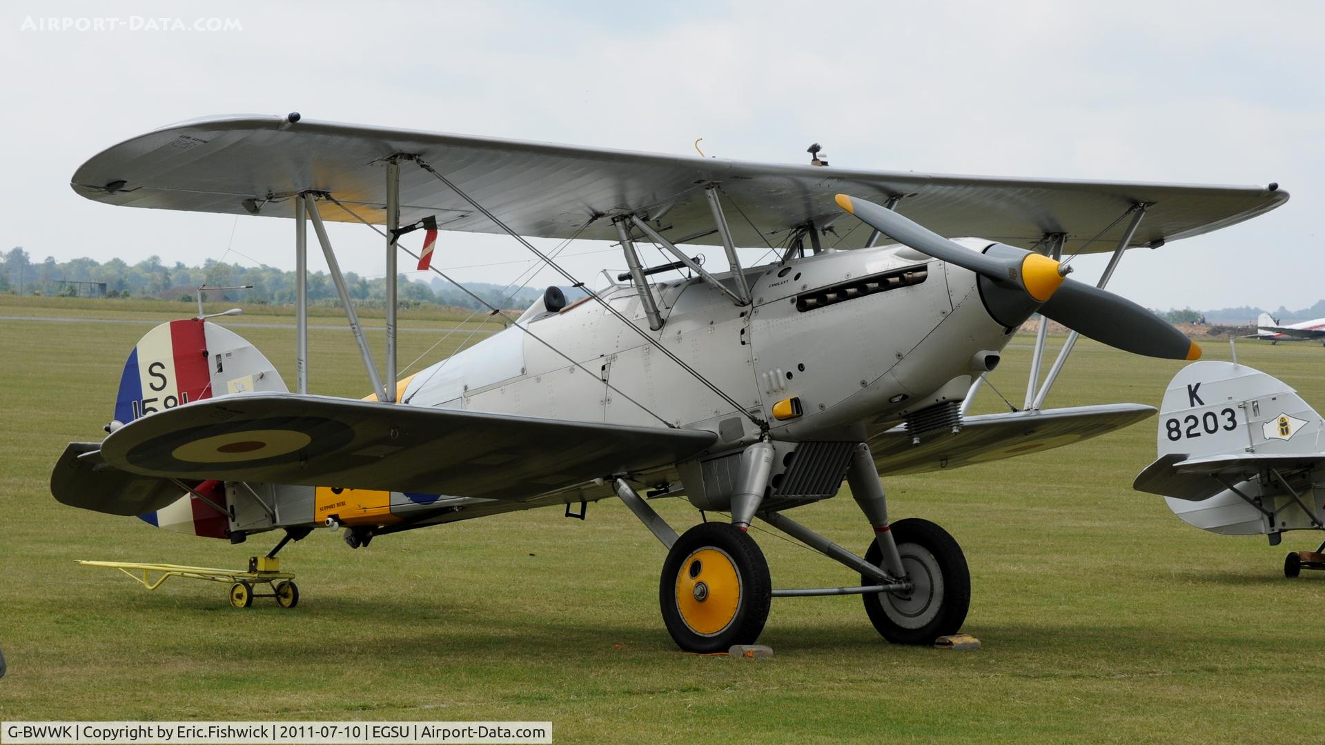 G-BWWK, 1932 Hawker Nimrod I C/N 41H-43617, S1581 at The Flying Legends Air Show, July 2011