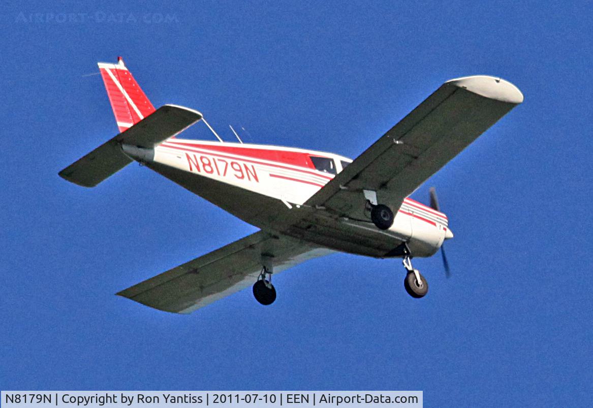 N8179N, 1968 Piper PA-28-140 C/N 28-25375, Departing Keene and heading Southeast