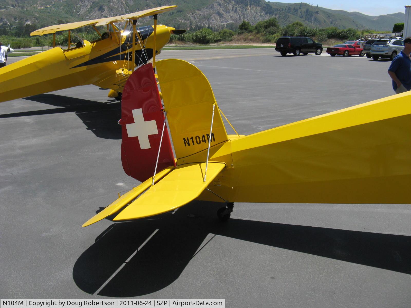 N104M, 2002 SSH T-131PA Jungmann C/N 157, 1992 Galpin Bucker JUNGMANN AERO Z 131, Lycoming IO-360 A&C 200 Hp conversion, empennage-no vertical stabilizer/rudder gap seal