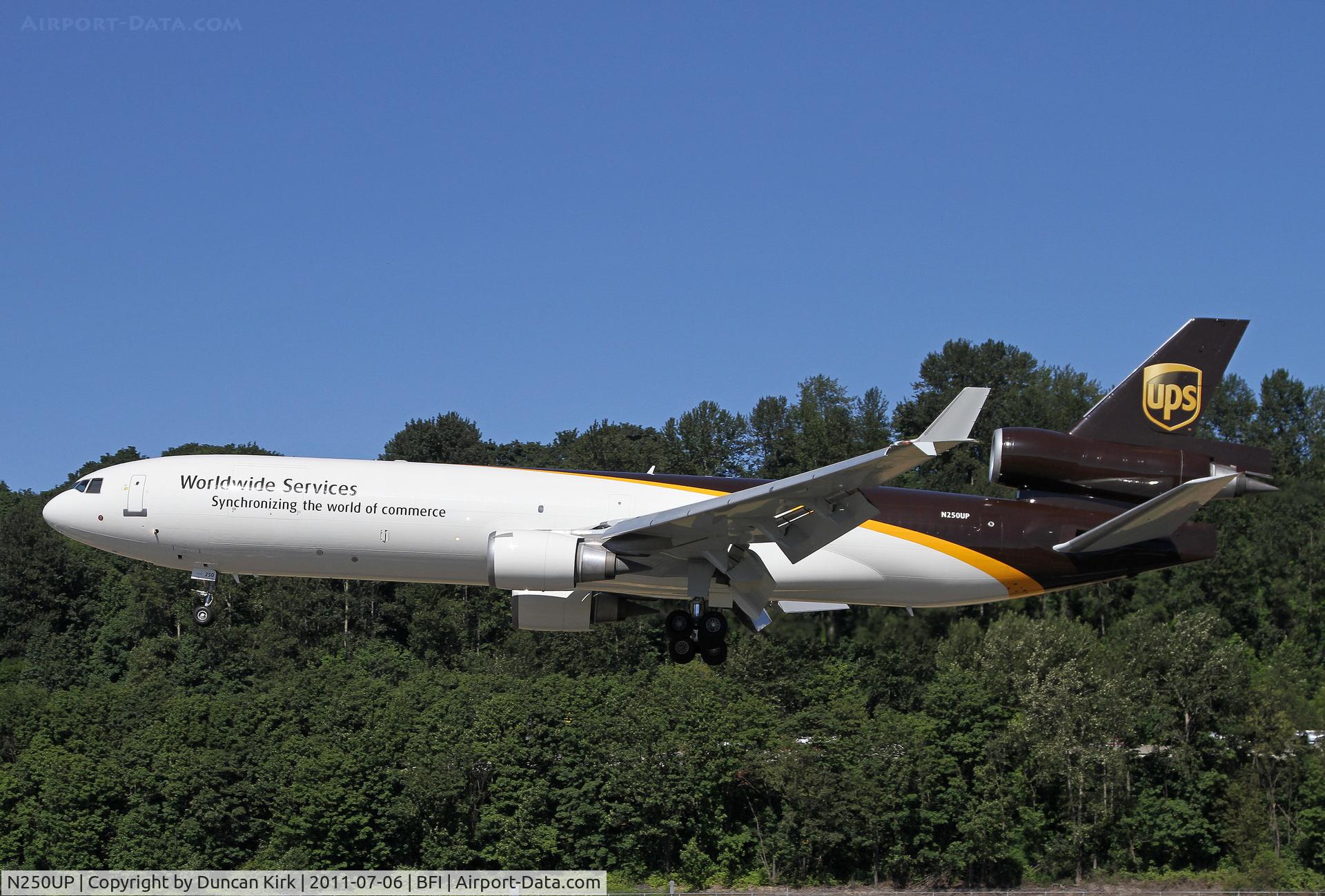 N250UP, 1995 McDonnell Douglas MD-11F C/N 48745, Recently back in the mix of UPS types at BFI