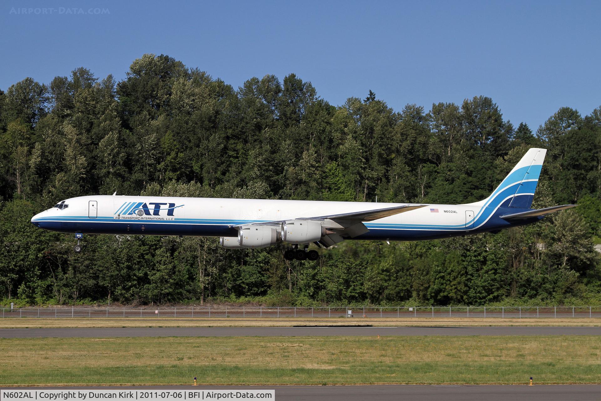 N602AL, 1968 Douglas DC-8-73F C/N 45991, Always a welcomed sight at BFI