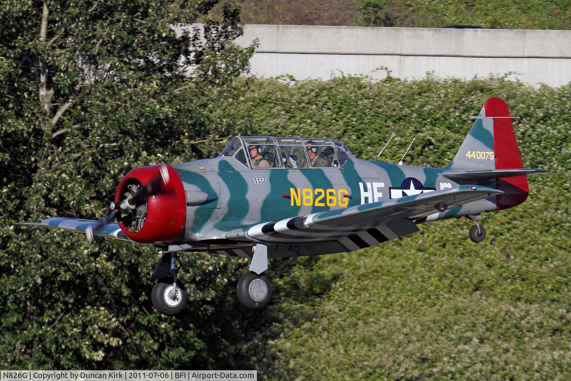 N826G, 1952 North American AT-6G Texan C/N SA 075, Is the registration big enough!