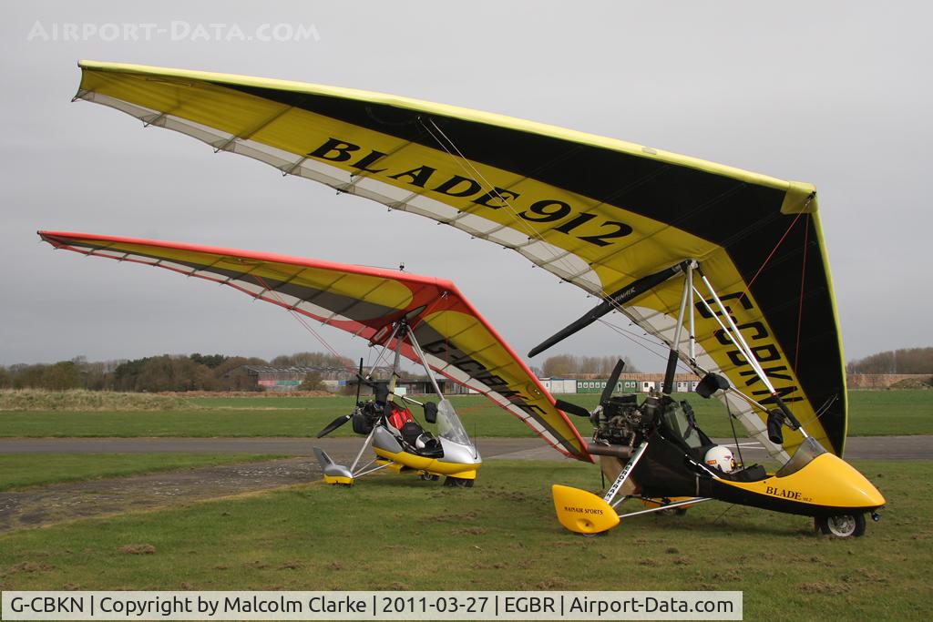 G-CBKN, 2002 Mainair Blade 912 C/N 1316-0302-7-W1111, Mainair Blade 912 at Breighton Airfield in March 2011.