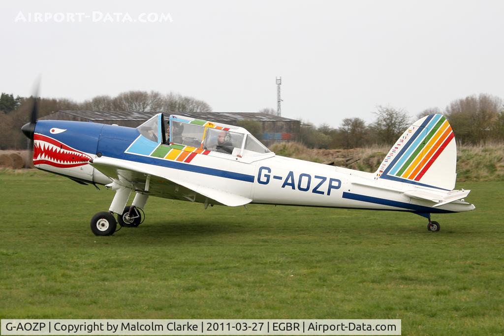 G-AOZP, 1950 De Havilland DHC-1 Chipmunk 22A C/N C1/0183, De Havilland DHC-1 Chipmunk 22 at Breighton Airfield in March 2011.